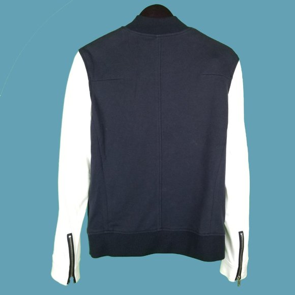 Kai-aakmann NWT Unisex Jacket Size Small Navy Zipper Detail - Picture 2 of 13